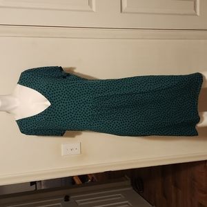 Elegant Green Polka Dot Dress